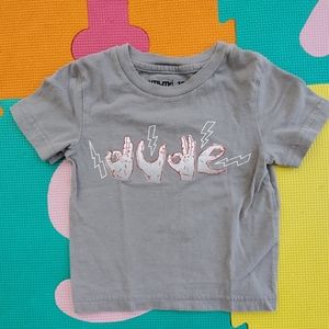 Utility DUDE sign language tshirt, size 12 months
